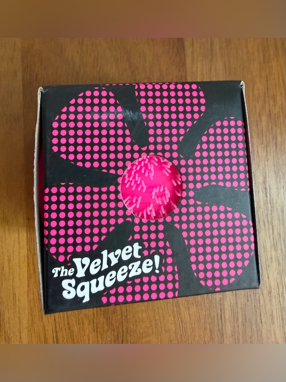 Needoh Fuzz Ball Flower Power Pink FuzzBall 2.5” Velvet Squeeze New In Box - Picture 2 of 6